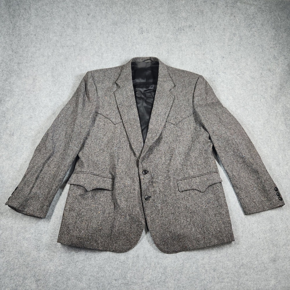 Men's Herringbone Sport Coat - Gray Western Blazer